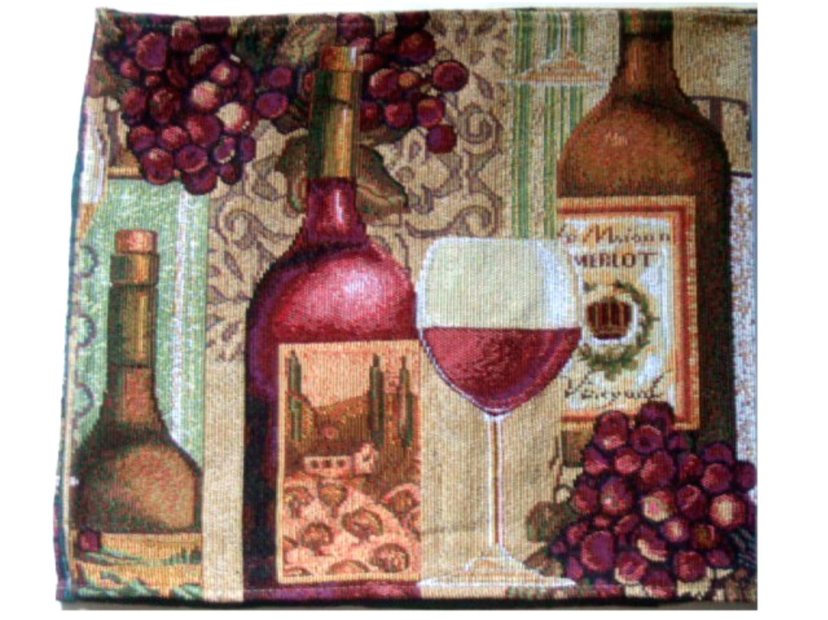 Merlot Wine Grapes Tapestry Table Runner