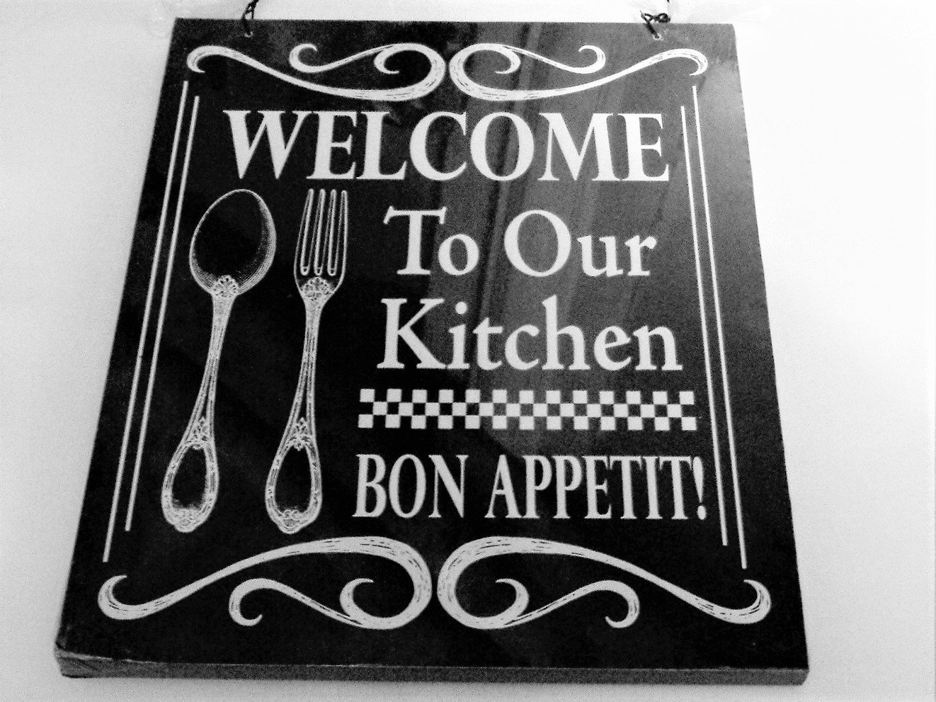 Welcome Kitchen Sign Bon Appetit Plaque   56c5890def67f 55600b 