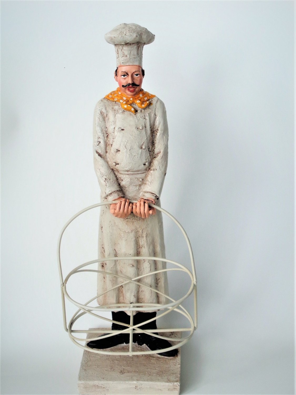French Chef Figurine with Basket