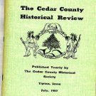 1967 CEDAR COUNTY  IOWA  HISTORY GENEALOGY
