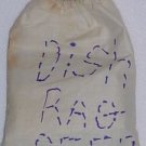 Deep Purble Print on vintage Bag Luffa Seed to grow a dish rag or for decor ec415