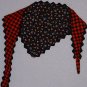 Dog fall orange and black BANDANA  with wide Black wide rick rack.