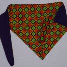 Dog Bandana Halloween Fall Handcrafted reverseible jack-o-lantern on one side ec 305