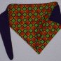 Dog Bandana Halloween Fall Handcrafted reverseible jack-o-lantern on one side ec 305