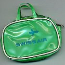 AIRPLANE SWISSAIR BAG vintage advertisement green & Rare