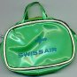 AIRPLANE SWISSAIR BAG vintage advertisement green & Rare