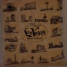 Las Vegas Scarf  with many old strip buildings that are no longer on the strip