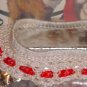 Dog 18 inch White  Valentine Crochet Collar