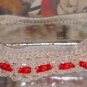 Dog 18 inch White  Valentine Crochet Collar
