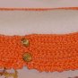Dog 18 inch Orange Crochet Collar