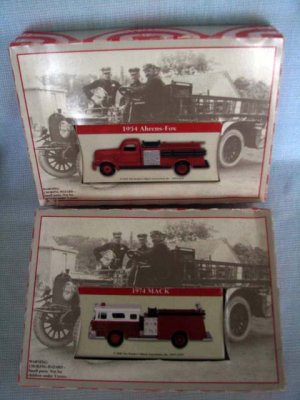 1954 AHRENS-FOX + 1974 MACK Fire Engine Trucks MIB