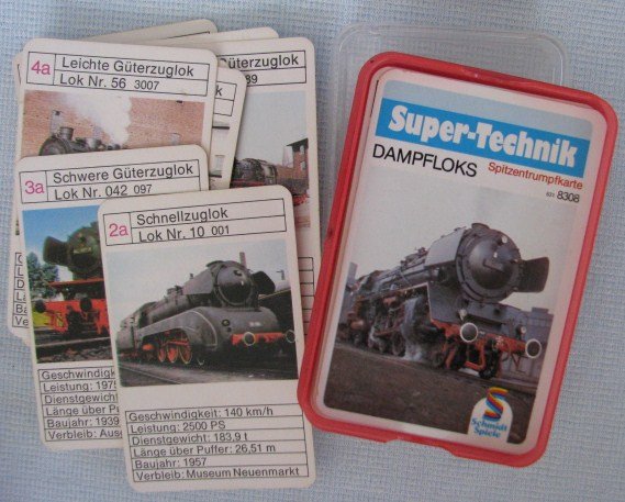 Super-Technik DAMPFLOKS Card Set German Spitzentrumpf