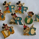 8 Disney Alphabet Pins - Vintage Mickey Mouse