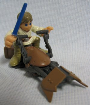 Star Wars GALACTIC HEROES Luke + SPEEDER BIKE