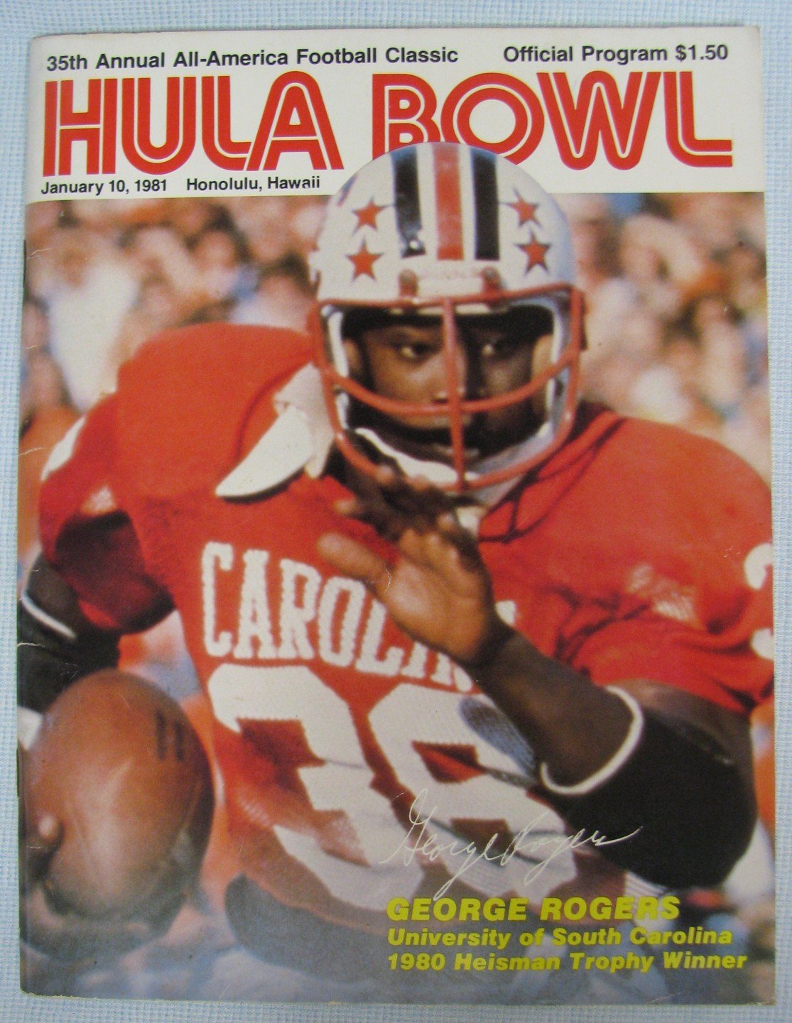 HULA Bowl Official Program Hawaii 1981