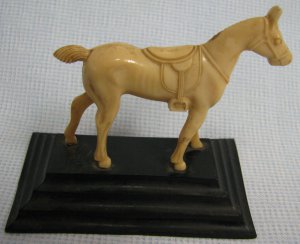 Vintage Celluloid Horse - Mounted