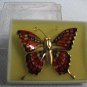 Colorful Butterfly Moth Pin - Unique Gold Enamel Brooch