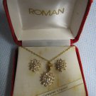 ROMAN CRYSTAL Necklace Earrings Pendant Set ROMAN CRYSTAL Necklace Earrings Pendant Set