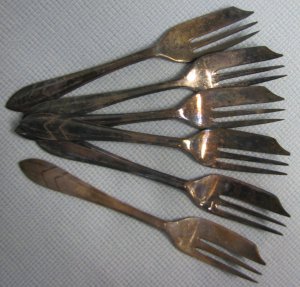 Sheffield Silver 6 Pastry Forks