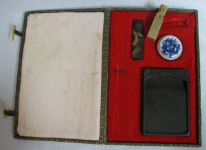 Chinese Calligraphy Set Inkstone Stamp