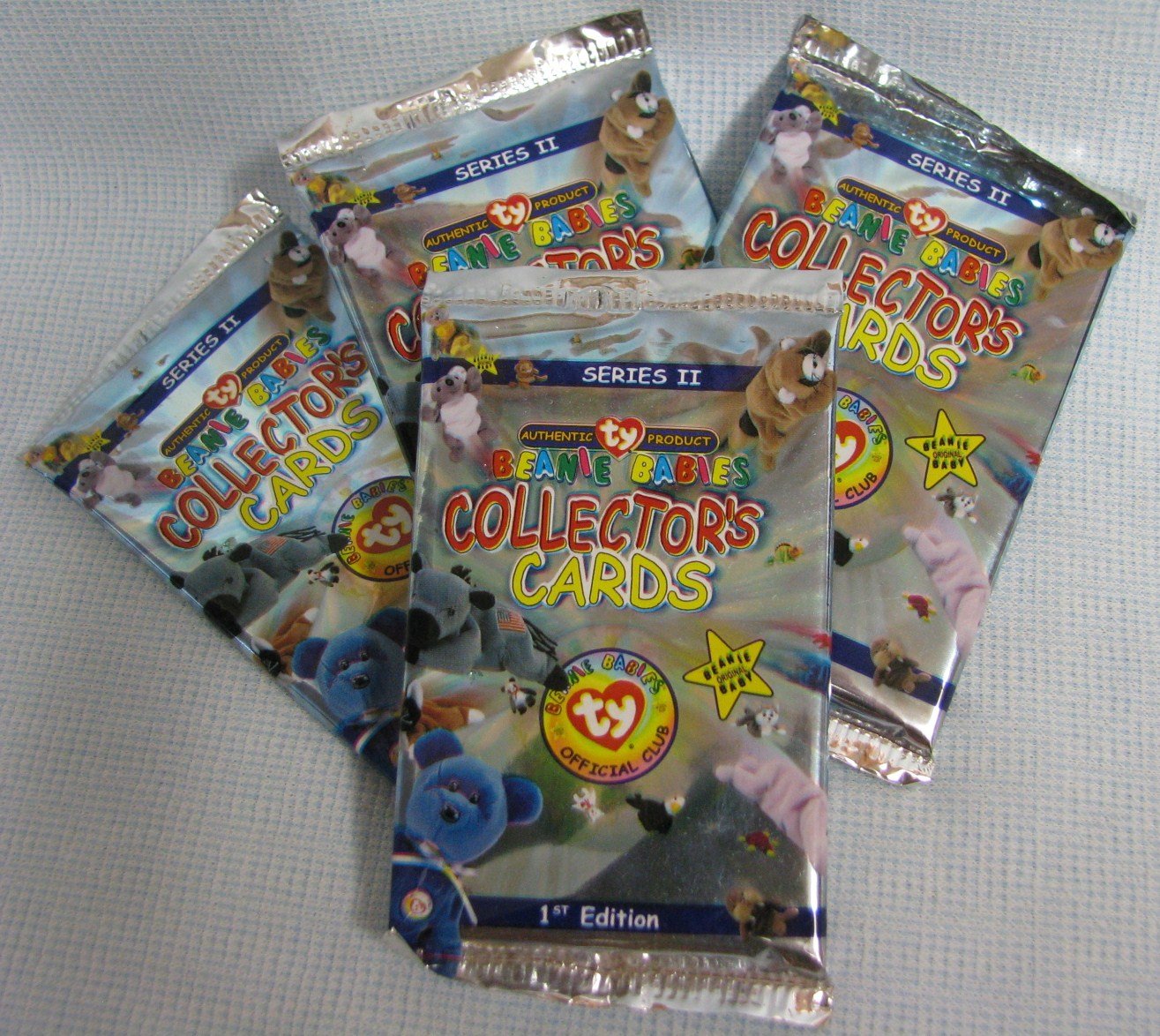 4 Packs Ty Collector Cards Series II 1st Ed Beanie Babies