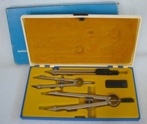 Rei&Atilde;�zeug Vintage Drafting Tools Compass Set Reisszeug