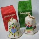 Lillian Vernon Porcelain Bells x2 Ornaments MIB 1988
