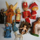 Vintage Christmas Pixies Nativity Angels Ornaments