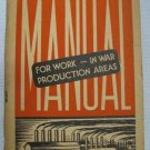 Vintage U.S.O. For Work In War Book YWCA