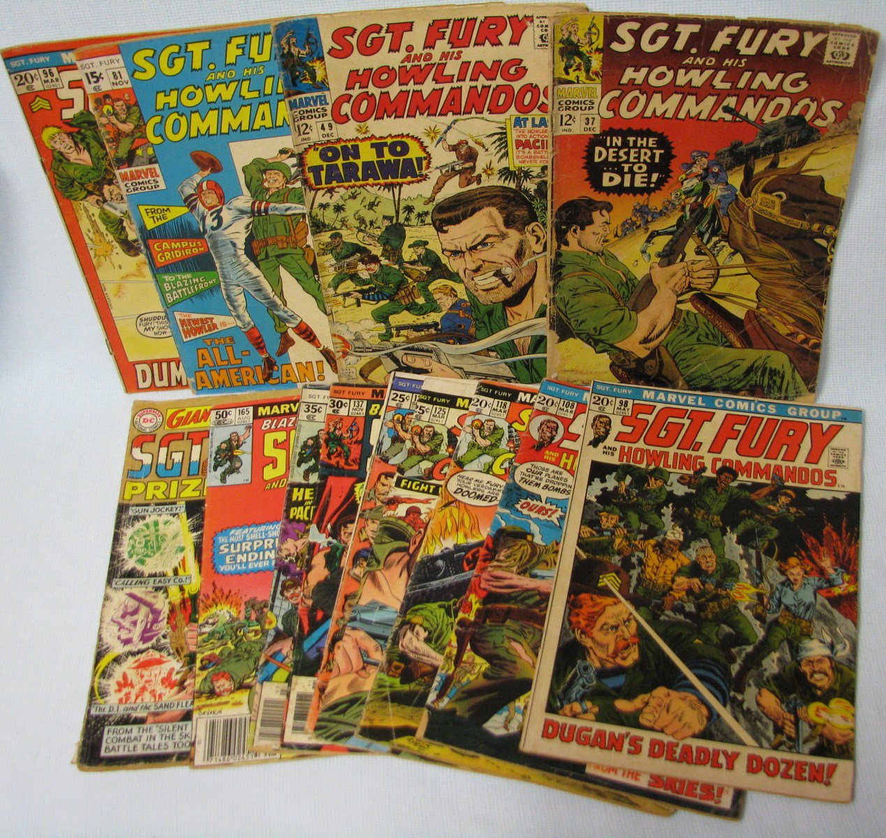 Sgt. Fury Comics Lot -Readers 1960s to 70s - Winter Annual 1964