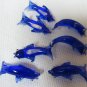 Hand Blown Blue Fish Mini Figurines Charms Mobiles