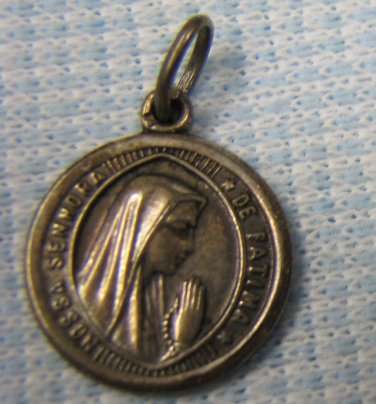 Nossa Senhora de Fatima Charm Pendant Vintage Rosary