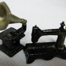 Singer Sewing Machine + Gramaphone Doll House Miniatures Singer Sewing Machine + Gramaphone Doll House Miniatures