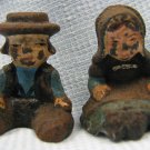 Vintage Lead Man Woman Sitters Figures Vintage Lead Man Woman Sitters Figures