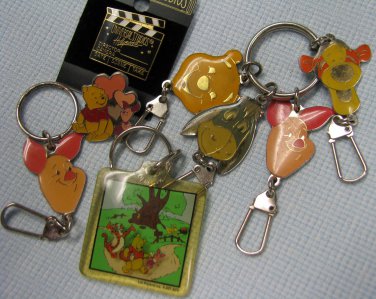 Winnie The POOH Pins Keychains Lot Disney