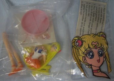 Sailor Moon Iron-On Embroidered Patch + Bandai Figure MIP