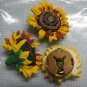 Sunflower Button Covers 3pc