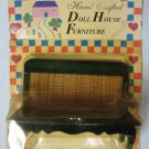 Wood Rattan Bench Dollhouse Miniatures Furniture MOC