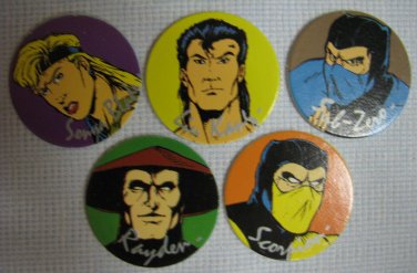 Mortal Kombat Pogs Lot Slammers Milk Caps