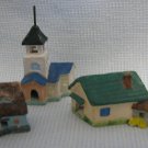Ceramic Church Building Lot Town Miniatures