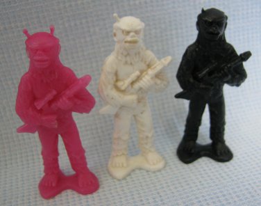 Star Patrol Figures Processed Plastic Armed Aliens