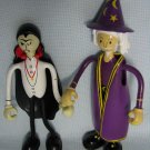 HOCUS POCUS Purple Wizard + Drac Dracula Vampire Bendos Bendem Figures