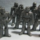 13 Mini Silver Gray Robot Lot - 2 Inch Hollow Plastic