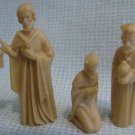 Vintage Nativity 3 Wise Men King Plastic Figures Miniatures TINY Tiny