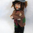 Clip-On Clown Hobo Paper Mache Hugger Doll Clip-On Clown Hobo Paper Mache Hugger Doll
