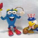 Izzy Olympic Mascot Key Chain + Eagle Sam Pvc Figures