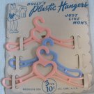 Vintage Plastic Clothing Hangers 5.5" MOC Progressive Doll Vintage Plastic Clothing Hangers 5.5" MOC Progressive Doll