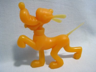 Marx Vintage Pluto Figure Orange PVC Plastic