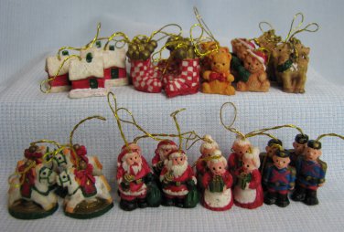 40 Miniature Christmas Ornaments Wee Tiny Lot