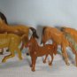 Brown Horses Lot Plastic Figures Toys Western Diorama Scenes